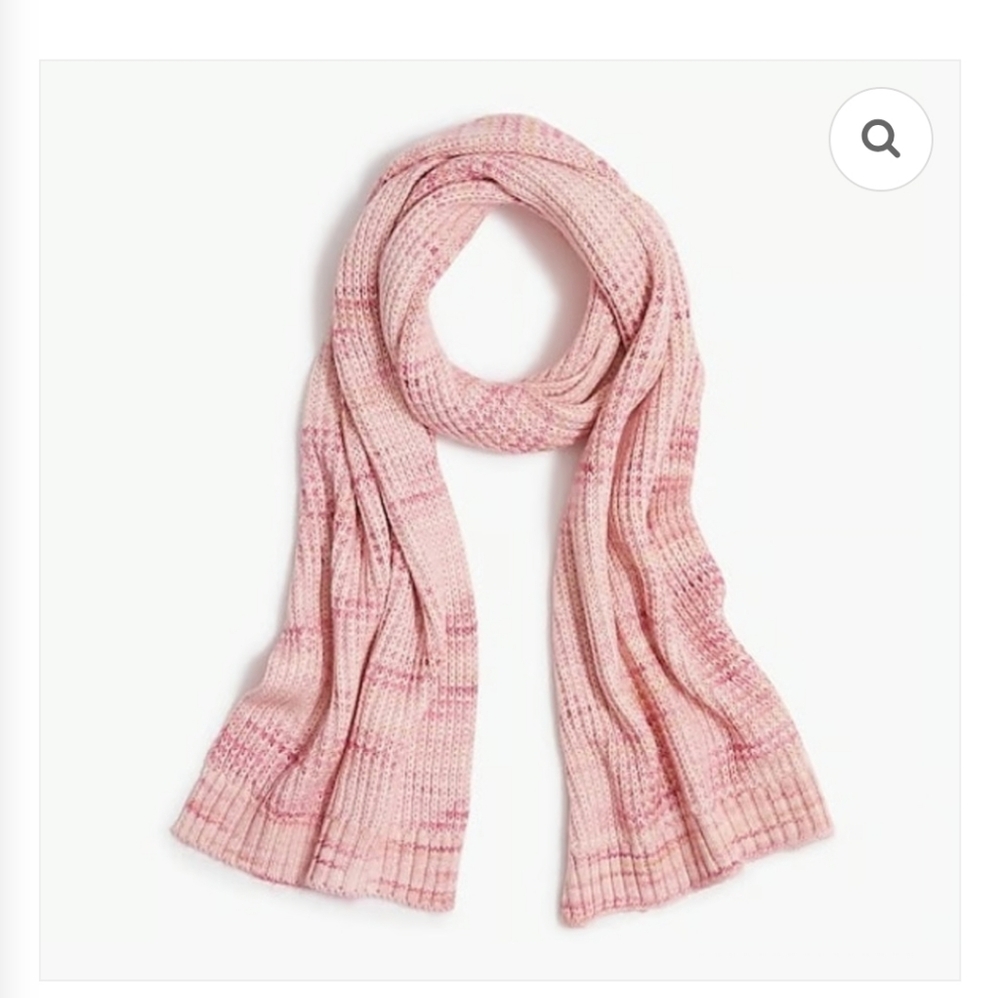 J Crew Chunky Knit Space Dye Rectangular Oblong Long Winter Scarf Style BM681